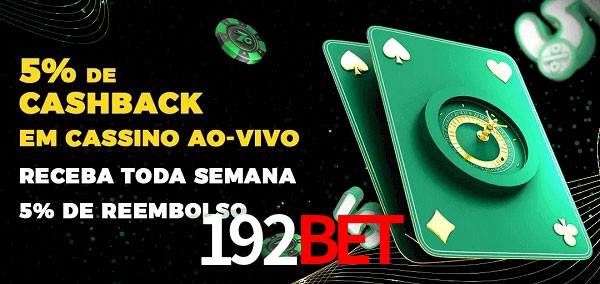 Promoções do cassino ao Vivo 192bet
